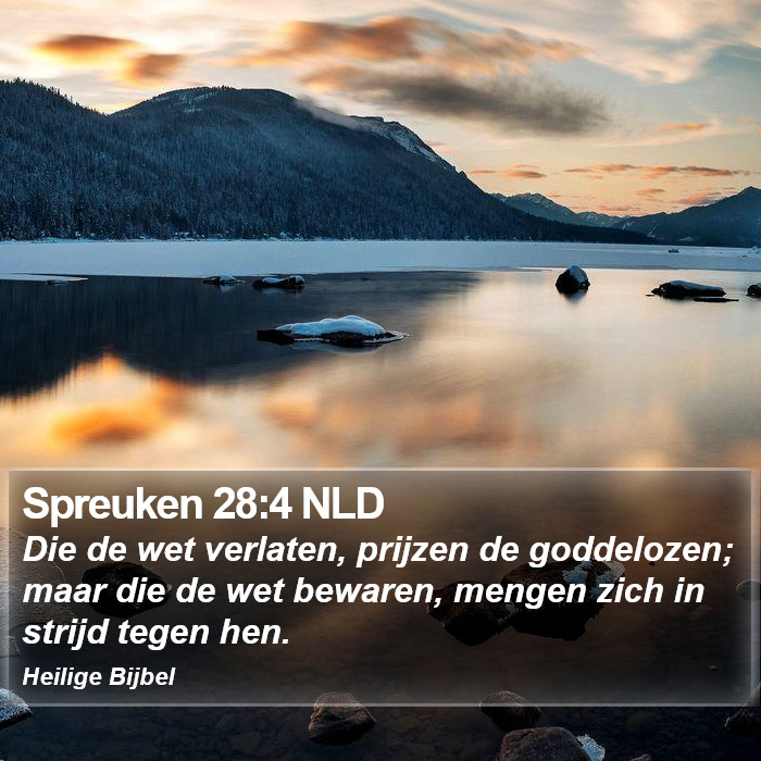 Spreuken 28:4 NLD Bible Study