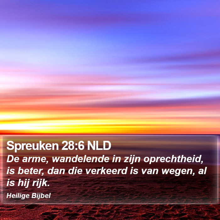 Spreuken 28:6 NLD Bible Study