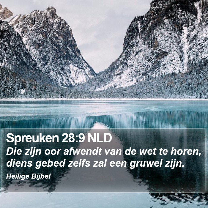 Spreuken 28:9 NLD Bible Study