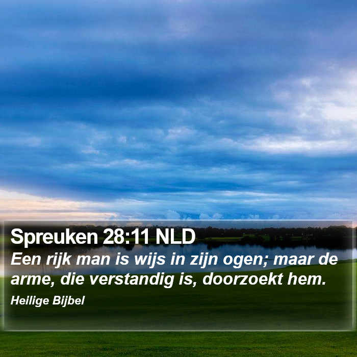 Spreuken 28:11 NLD Bible Study