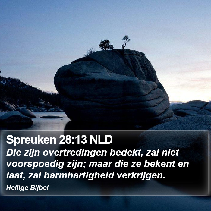 Spreuken 28:13 NLD Bible Study