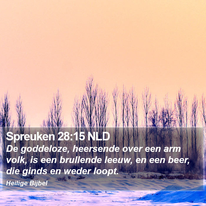 Spreuken 28:15 NLD Bible Study