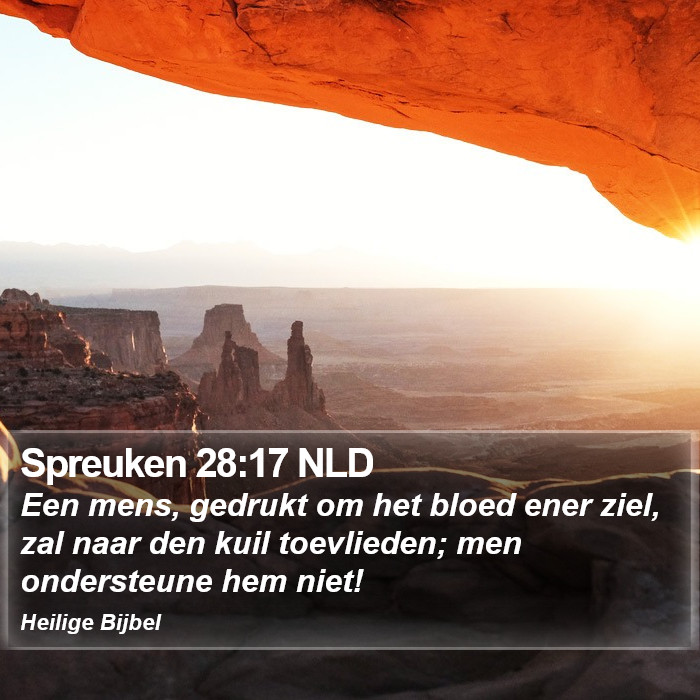 Spreuken 28:17 NLD Bible Study