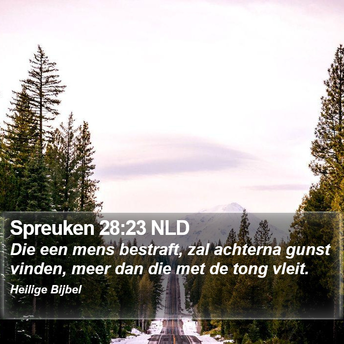 Spreuken 28:23 NLD Bible Study