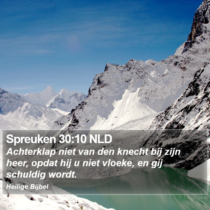 Spreuken 30:10 NLD Bible Study