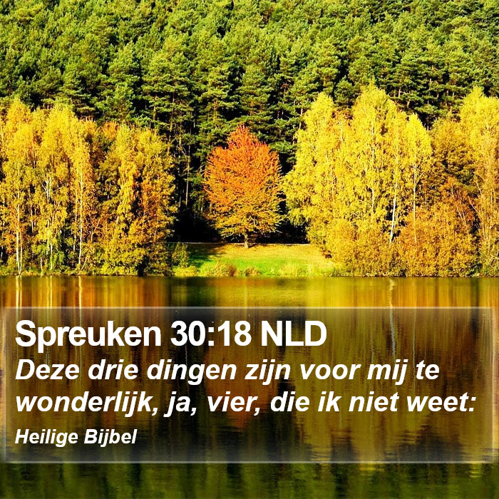 Spreuken 30:18 NLD Bible Study