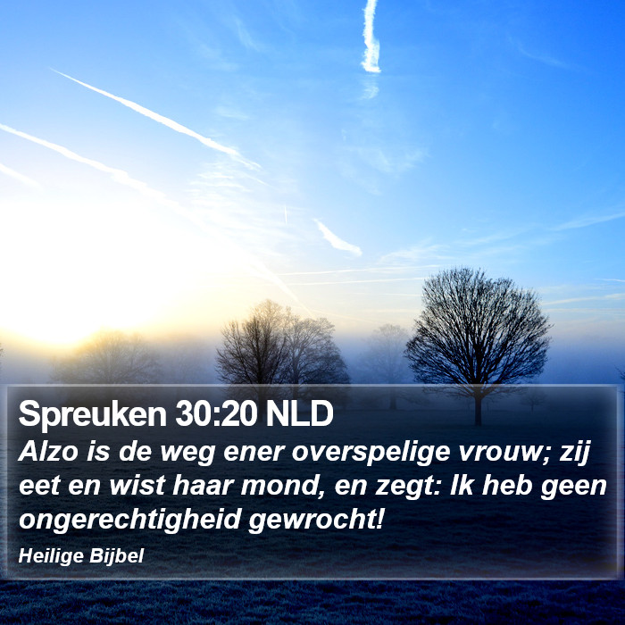 Spreuken 30:20 NLD Bible Study