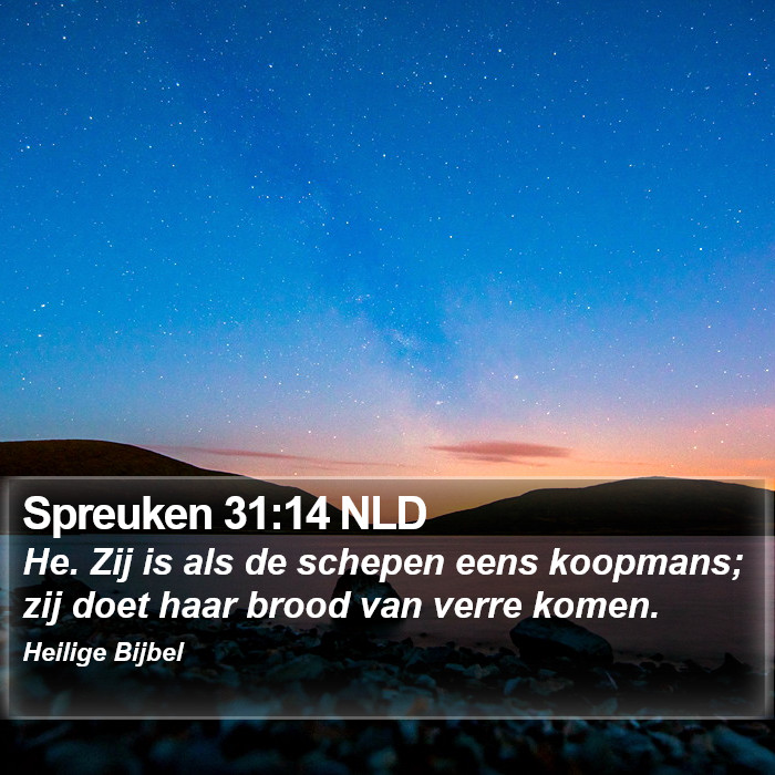 Spreuken 31:14 NLD Bible Study