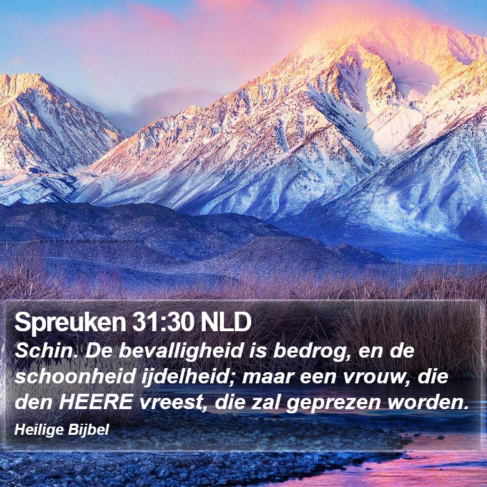 Spreuken 31:30 NLD Bible Study