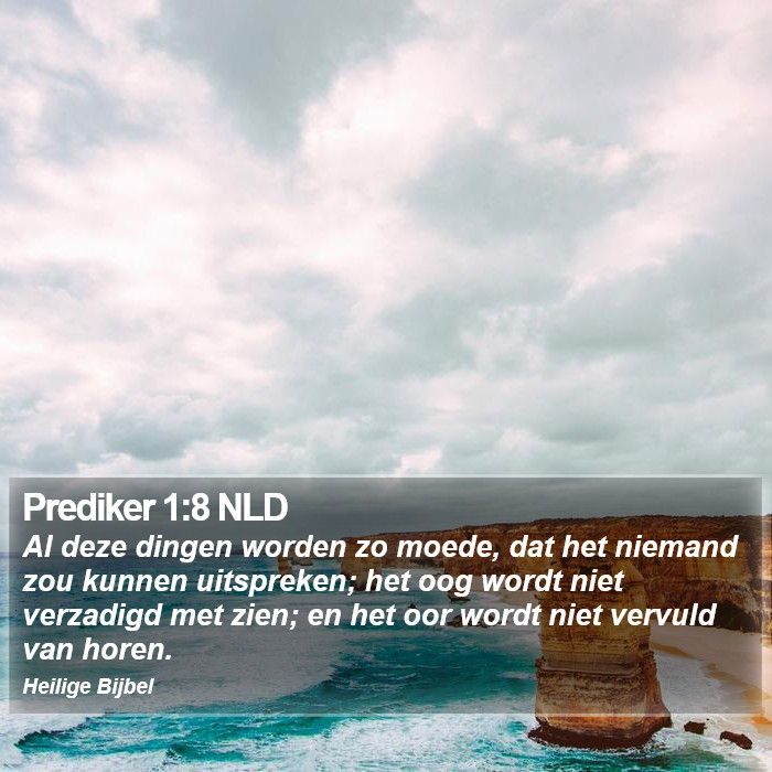 Prediker 1:8 NLD Bible Study