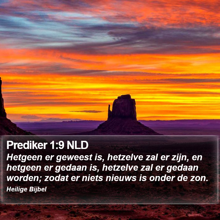 Prediker 1:9 NLD Bible Study