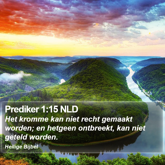 Prediker 1:15 NLD Bible Study