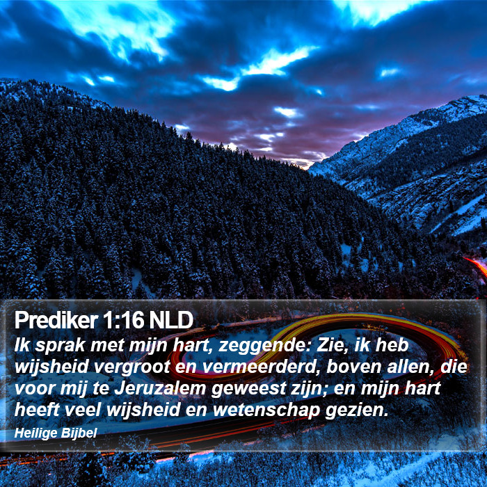 Prediker 1:16 NLD Bible Study