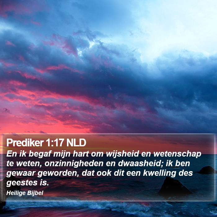 Prediker 1:17 NLD Bible Study