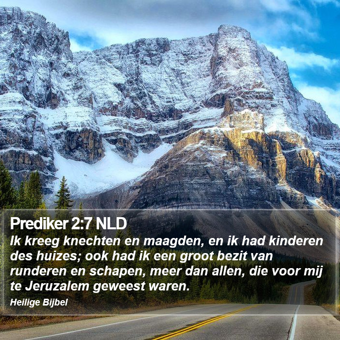 Prediker 2:7 NLD Bible Study
