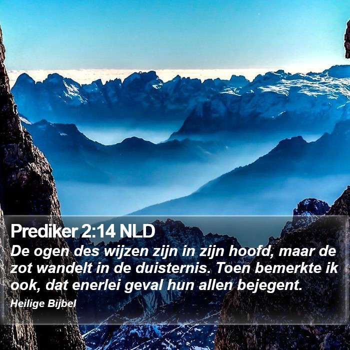 Prediker 2:14 NLD Bible Study