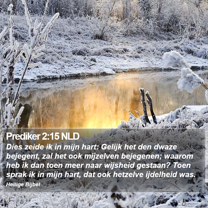 Prediker 2:15 NLD Bible Study