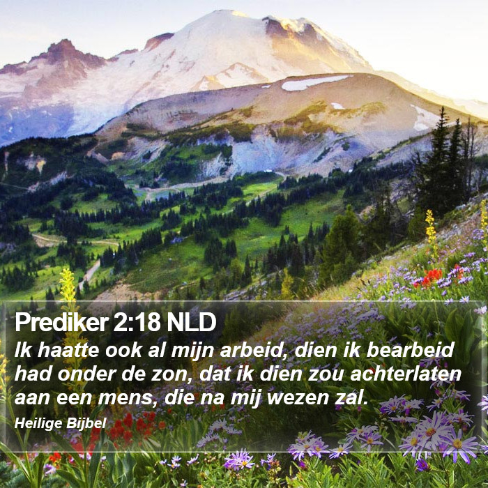 Prediker 2:18 NLD Bible Study