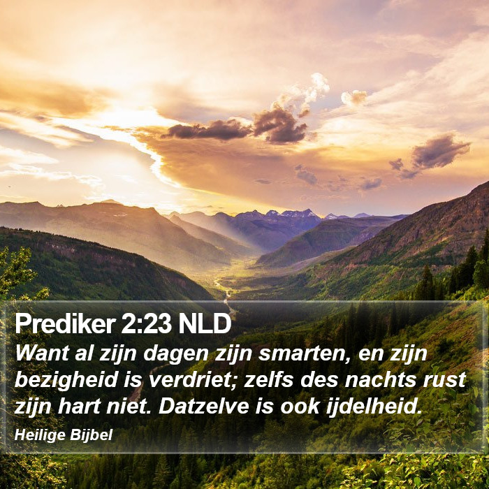 Prediker 2:23 NLD Bible Study
