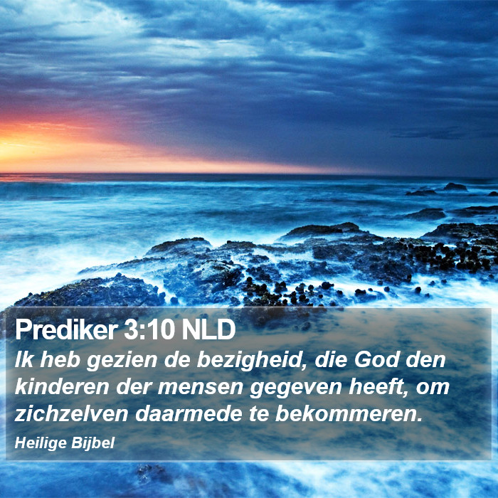 Prediker 3:10 NLD Bible Study