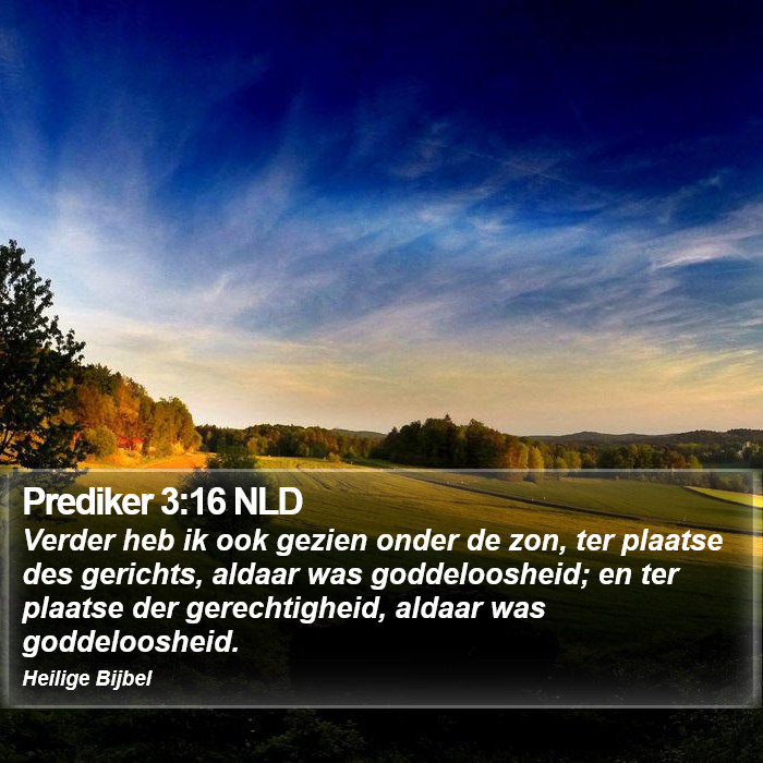 Prediker 3:16 NLD Bible Study