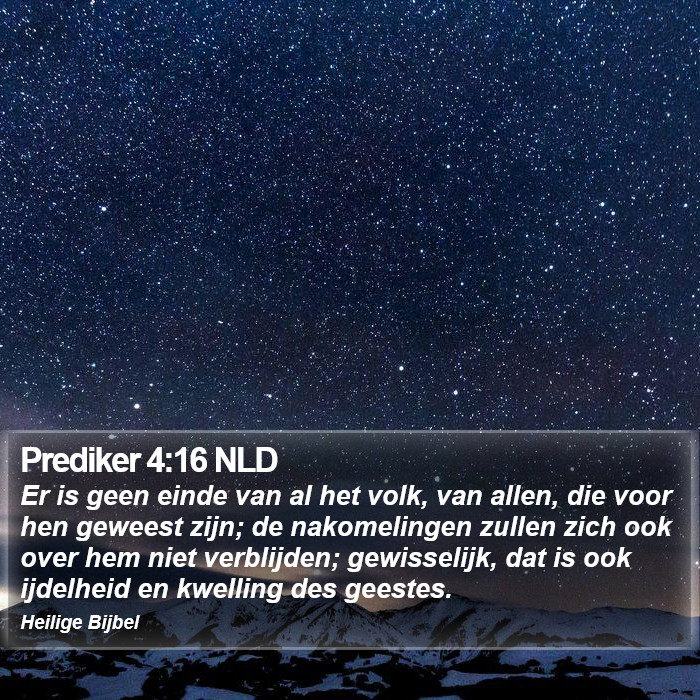 Prediker 4:16 NLD Bible Study