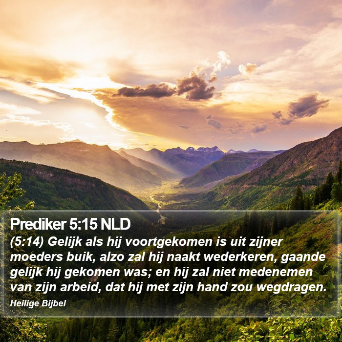 Prediker 5:15 NLD Bible Study