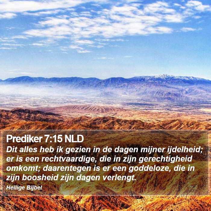 Prediker 7:15 NLD Bible Study