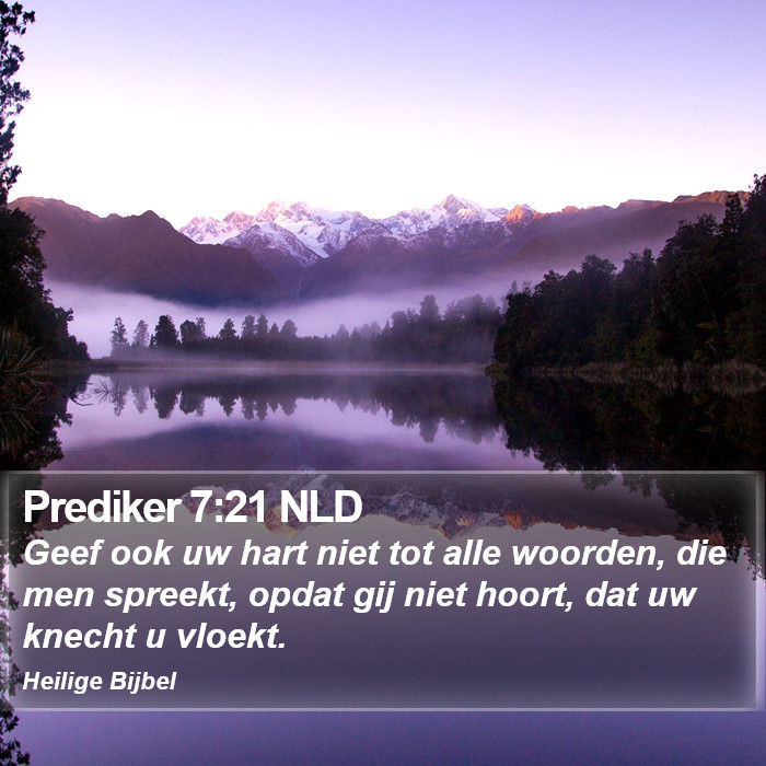 Prediker 7:21 NLD Bible Study