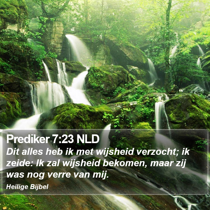 Prediker 7:23 NLD Bible Study