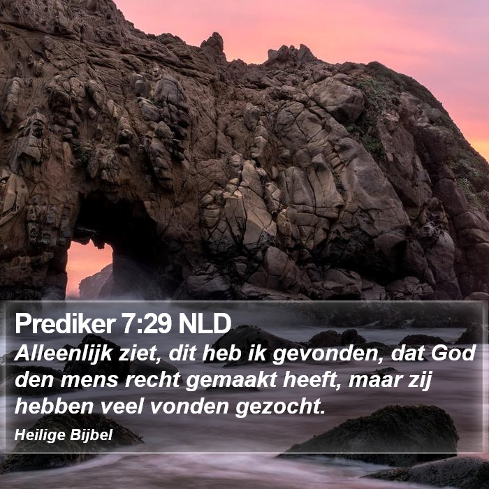 Prediker 7:29 NLD Bible Study