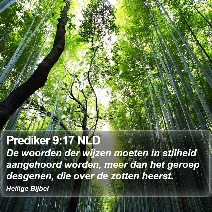 Prediker 9:17 NLD Bible Study
