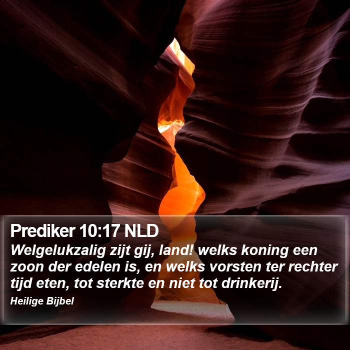 Prediker 10:17 NLD Bible Study