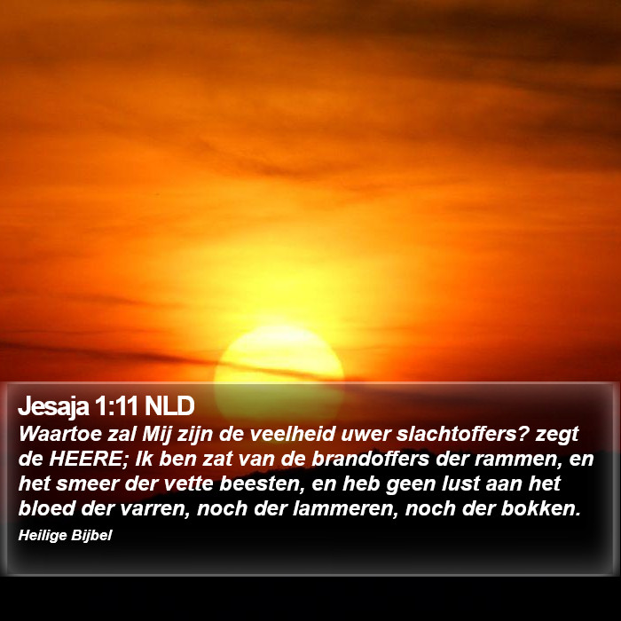 Jesaja 1:11 NLD Bible Study