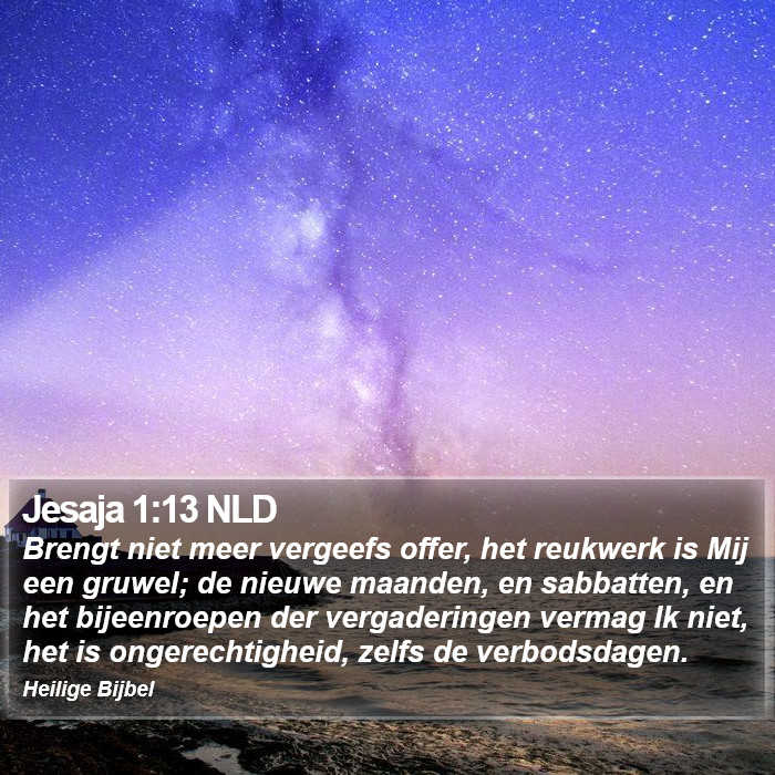 Jesaja 1:13 NLD Bible Study