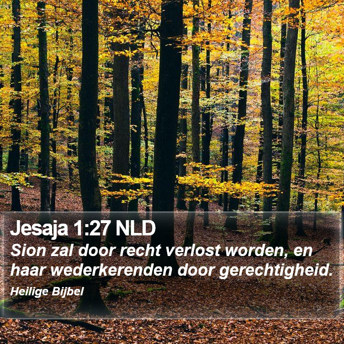 Jesaja 1:27 NLD Bible Study