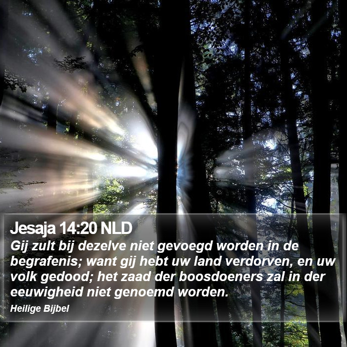 Jesaja 14:20 NLD Bible Study