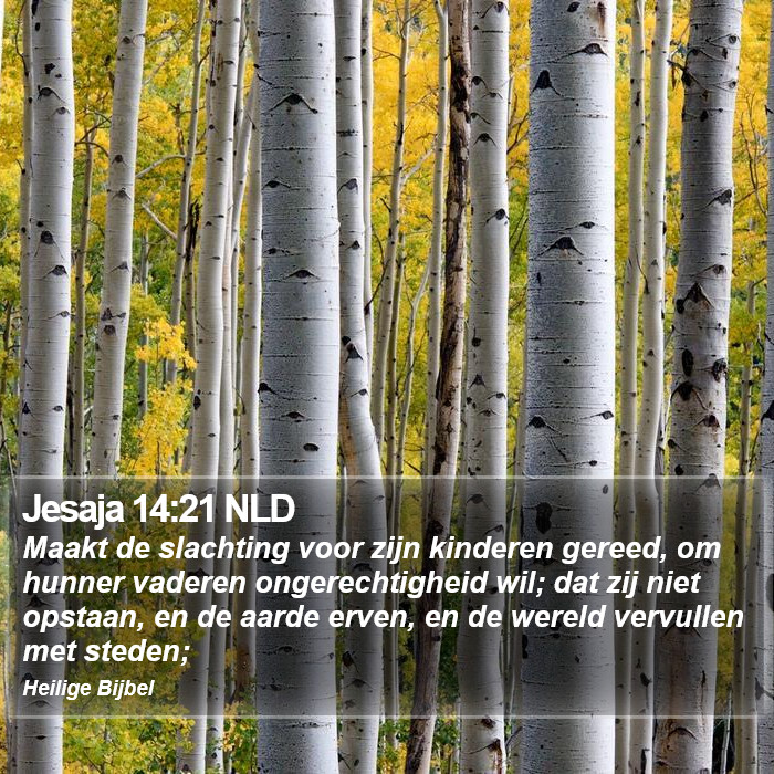 Jesaja 14:21 NLD Bible Study