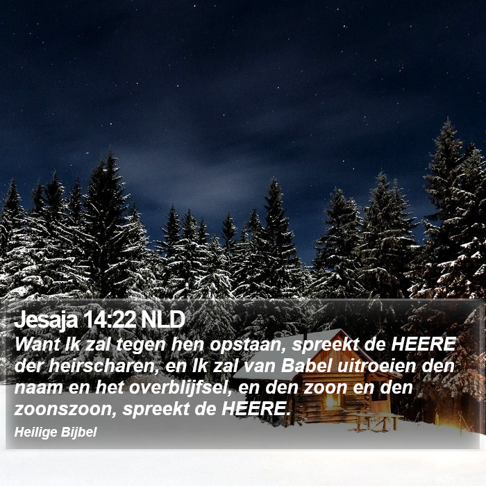 Jesaja 14:22 NLD Bible Study