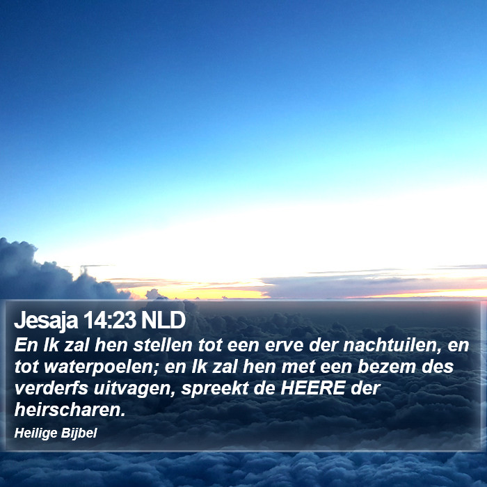 Jesaja 14:23 NLD Bible Study