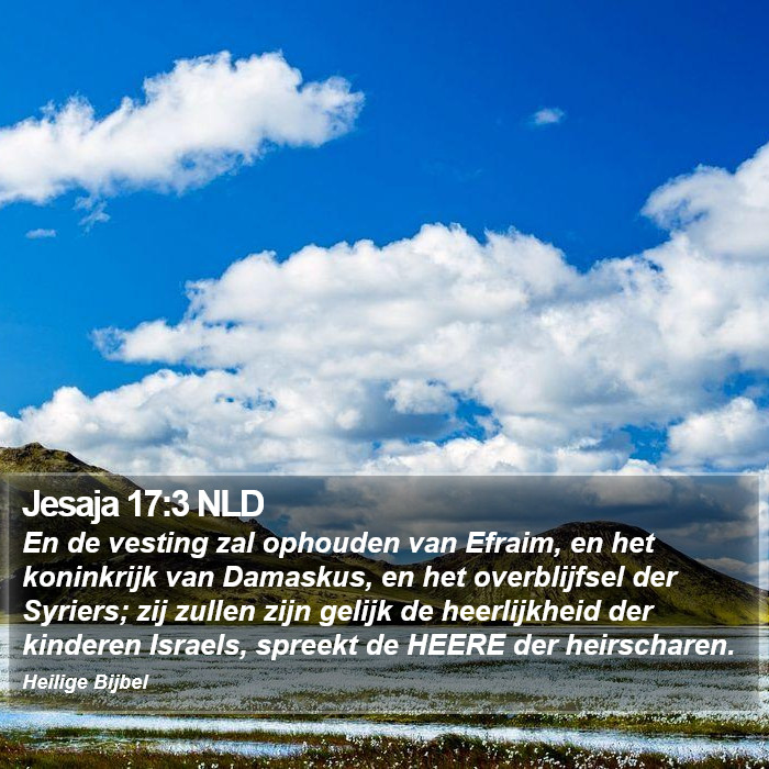 Jesaja 17:3 NLD Bible Study