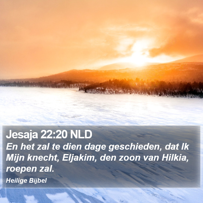Jesaja 22:20 NLD Bible Study