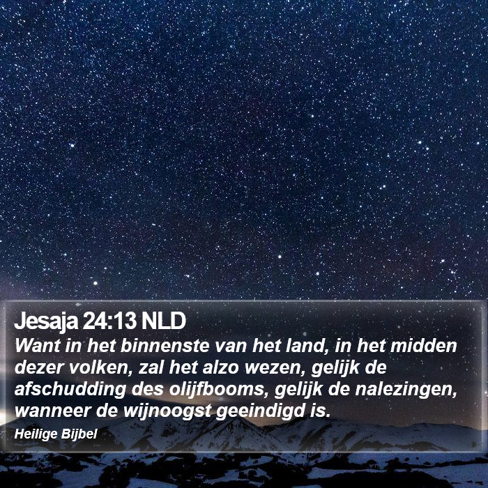 Jesaja 24:13 NLD Bible Study