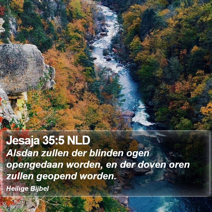 Jesaja 35:5 NLD Bible Study