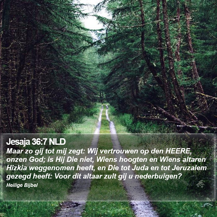 Jesaja 36:7 NLD Bible Study