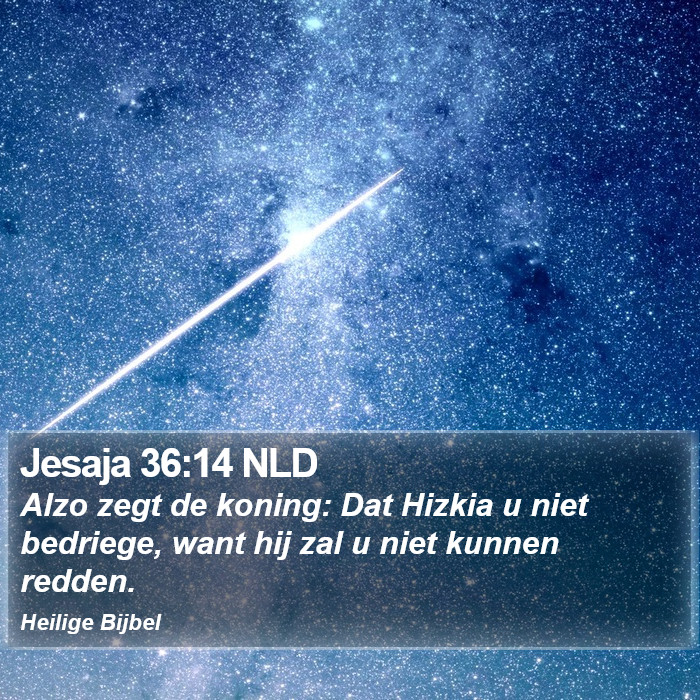 Jesaja 36:14 NLD Bible Study