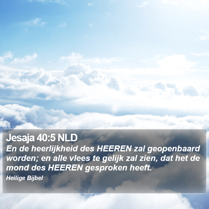 Jesaja 40:5 NLD Bible Study