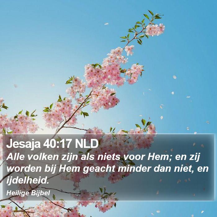 Jesaja 40:17 NLD Bible Study