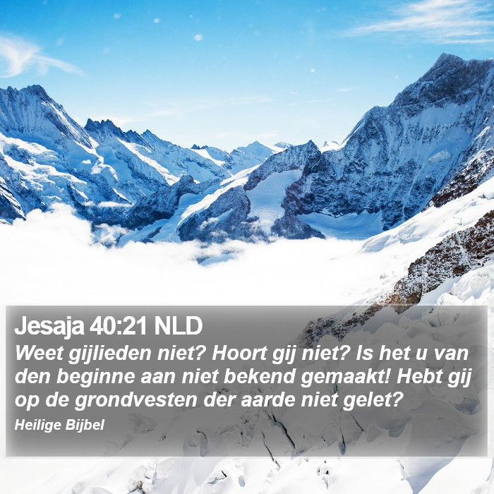 Jesaja 40:21 NLD Bible Study