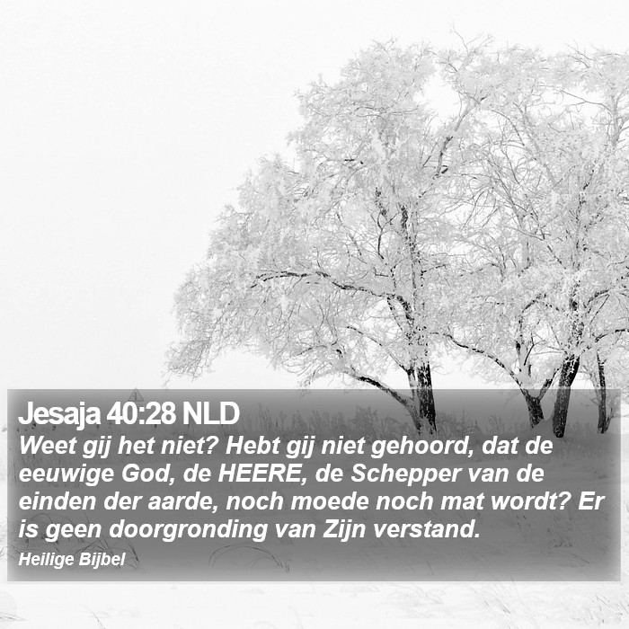 Jesaja 40:28 NLD Bible Study